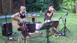 黃啟崴\u0026林智偉／b2 離開我+我和你 (草地音樂@鐵花村 2013.08.10.)