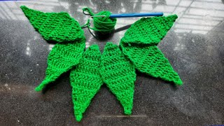 How to crochet easy 🍃 Leaf