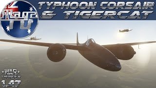 War Thunder - Typhoon 1bL, F4U USMC \u0026 F7F-1 - Realistic Battle