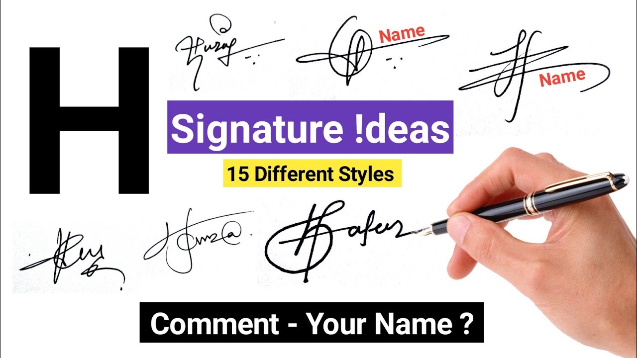 H Signature Style | Signature Your Name | H Signature Design | H ...