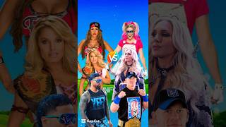 Nikki Bella, Trish Stratus, Jey Uso vs John Cena, Charlotte Flair, Alexa Bliss 💥 #shorts #johncena