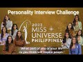 Miss Universe Philippines 2023 Personality Interview Challenge #missuniversephilippines2023