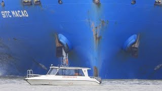 Marvel at the Giant SITC MACAO Ship Turning Its Head In Cat Lai Port