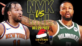 Milwaukee Bucks vs New York Knicks Full Game Highlights | NBA Christmas 2023 | FreeDawkins