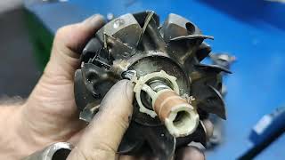 Rotor do Alternador com defeito. como trocar coletor do rotor  como substituir coletor do rotor