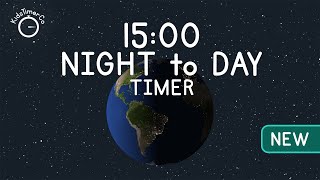 15 Minute Sunrise Earth Timer! ☀️🌎 Fun Day & Night Countdown for Kids!
