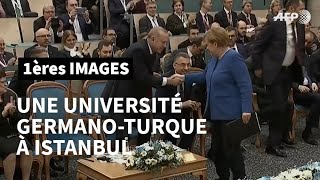 Merkel et Erdogan inaugurent une université germano-turque à Istanbul | AFP Images