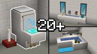 20+ BATHROOM Build Hacks in Minecraft!