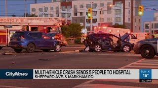 Multi-vehicle crash in Scarborough