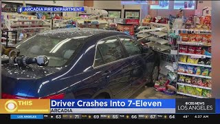 Car 'intentionally' driven through front of 7-Eleven: Police