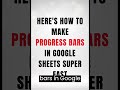 How to Make progress bars in Google sheets