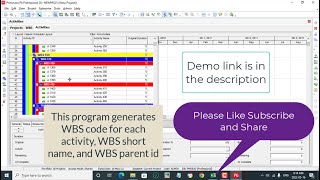 Primavera p6 :import WBS and Activities from Excel to primavera in less than 10 minutes