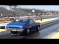 chevy nova great launch and wheelie burnout and eighth mile