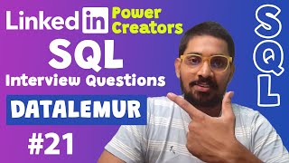 LinkedIn Power Creators Part 1 | | LinkedIn | SQL Interview Questions | Data Analyst | SQL