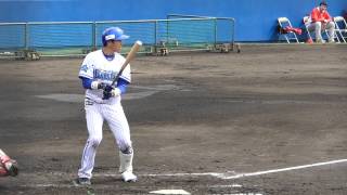 2016年2月22日 春季キャンプ ファーム対外試合　横浜DeNAーSKワイバーンズ　網谷選手のタイムリーヒット