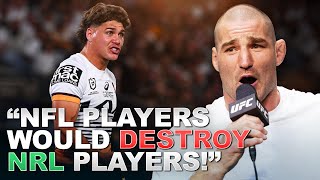 "They’re f***ing hooligans!" Sean Strickland REACTS to NRL Big Hits | NRL 2024