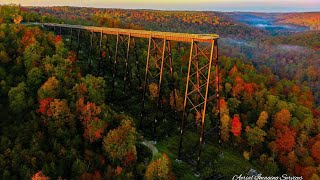 Kinzua Bridge Skywalk ( 4K Aerial )