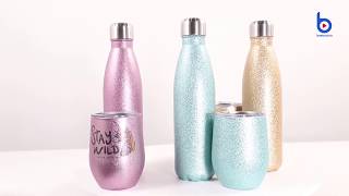 Get Best Sublimation Printing on Glitter Water Bottles