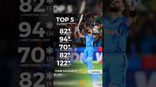 Virat Kohli Top 5 Highest Score in T20 Cricket #shorts