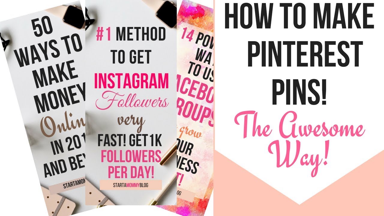 HOW TO MAKE PINTEREST PINS~THE AWESOME WAY! - YouTube