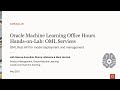 Hands-On Lab using Oracle Machine Learning Services on Autonomous Database