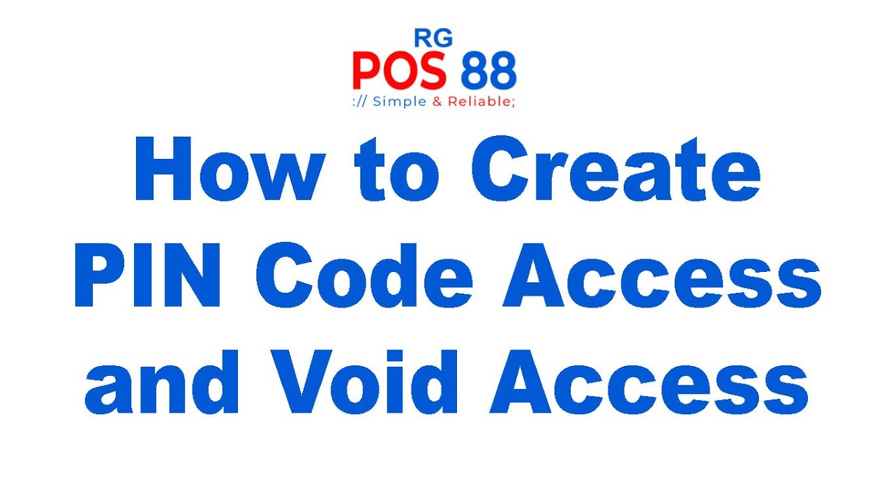 How To Create Pin Code And Void Access Youtube