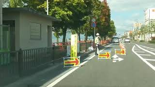 県道559号線　大津から草津(湖岸道路)を走行　あわや前の車にぶつかりかける