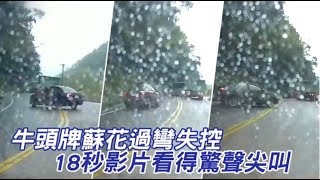 轎車蘇花過彎失控　18秒影片看得驚聲尖叫 | 台灣蘋果日報