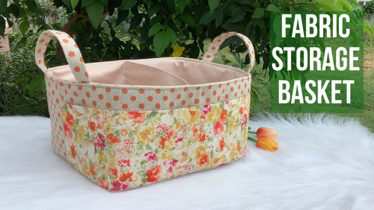 Sew Large Fabric Storage Boxes Tutorial, Diy Fabric Baskets, How To Sew ...