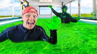 I Filled My School Bus With Slime!