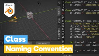 Blender Python Tutorial : Class Naming Convention [learn python for beginners]