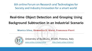 Real-time Object Detection and Grasping Using Background Subtraction in an Industrial Scenario
