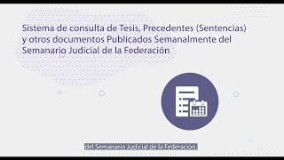 🟪 Sistema de consulta de Tesis I Semanario Judicial de la Federación