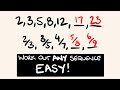 EASY WAY to work out Sequences - Maths Tips and tricks