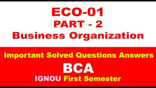 [#Part-2] [ECO-01 Important Questions and Answers] [ECO 01 Solved Question Paper] [ECO 01 Notes PDF]