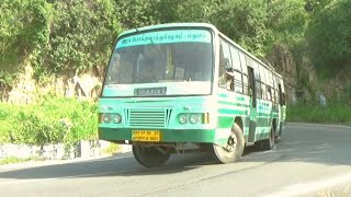 Govt Bus And Car Turning Theni To Bodimettu Route Hairpin Bend Hills