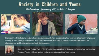 HHCI Seminars – Anxiety in Children and Teens