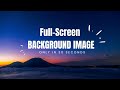 In 30seconds! Full Screen Background Image with HTML CSS / Responsive Full Page Background Image CSS