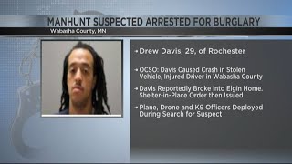 Rochester man arrested, charged with burglary after manhunt in Wabasha County