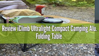 Review iClimb Ultralight Compact Camping Alu. Folding Table with Carry Bag, Two Size (Black - S)