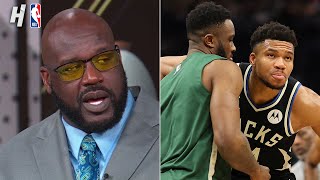 TNT Crew reacts to Celtics vs Bucks Highlights & Giannis Injury