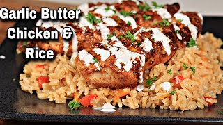How Make The MOST Delicious Garlic Butter Chicken and Rice | Must Try