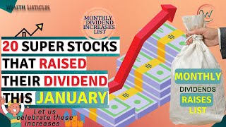 20 Super Dividend Stocks that raised their dividend this January 2023. Passive Income. MUST WATCH.