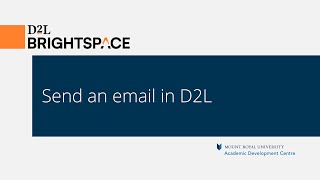 Send an email in D2L