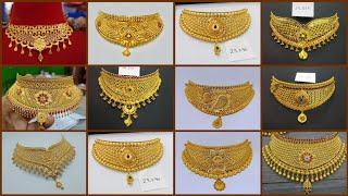 22K Beautiful Gold Bridal Choker Design | Latest Gold Necklace Collection | Best Bridal Necklace