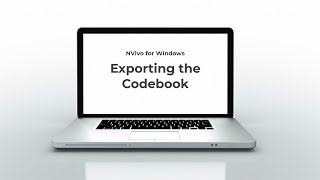 Exporting the codebook (NVivo for Windows)