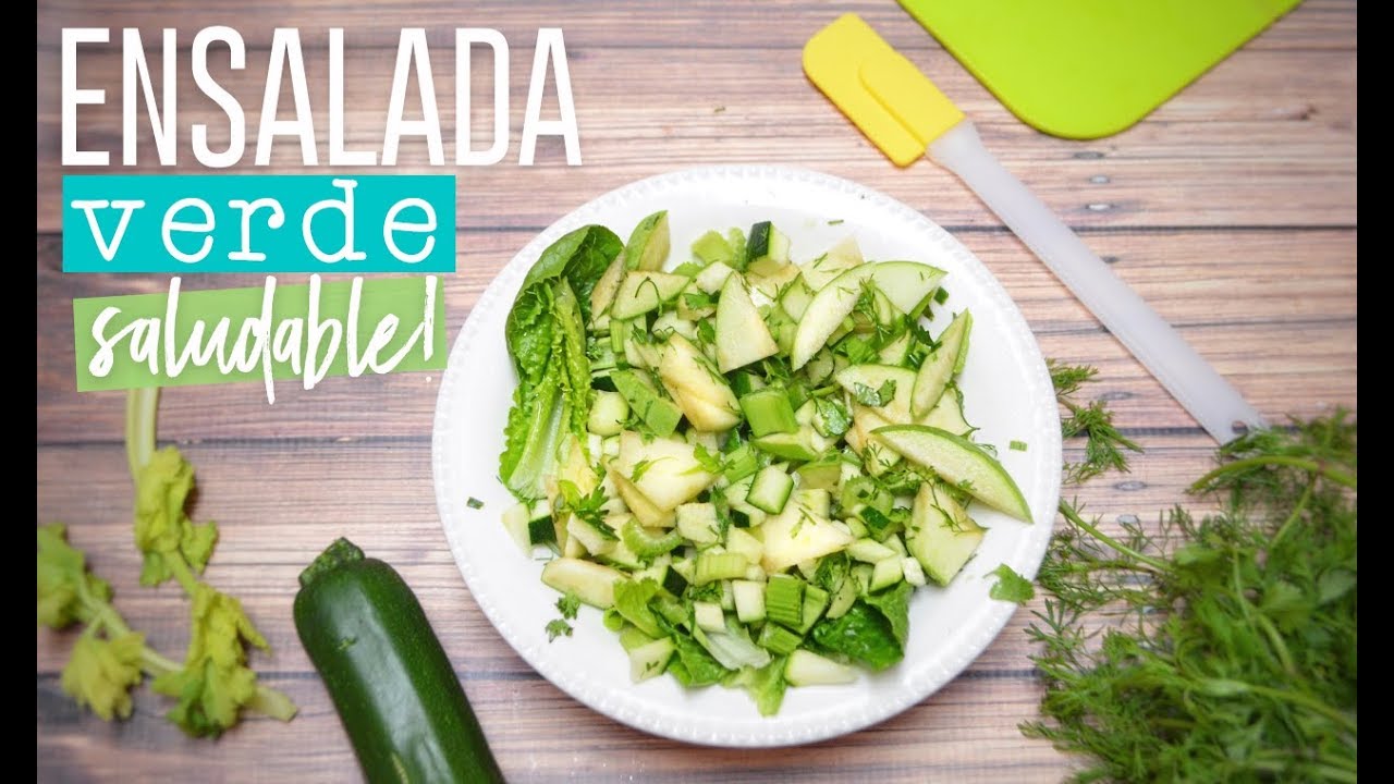 Ensalada Verde Con Manzana | Saludable Y Fácil! - KeepItCaro - YouTube