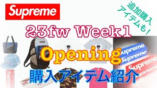 【 Supreme 】23fw 立ち上げ Opening 購入アイテム紹介