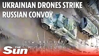Ukraine War: Ukrainian Kamikaze drones strike Russian convoy