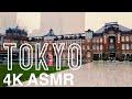 [4K]Walking Snowy TOKYO - Binaural City Sounds in Tokyo, JAPAN | ASMR